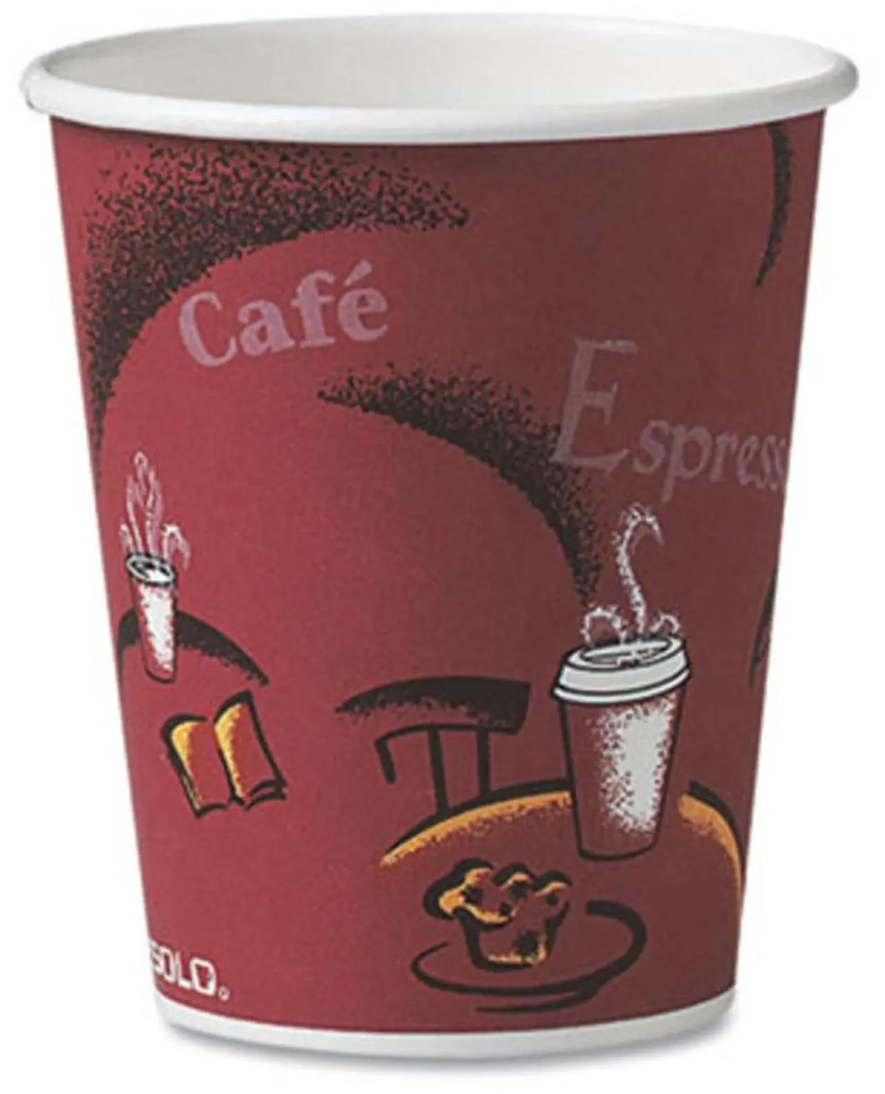 Alt view image 5 of 6 - Solo Cup - 370SI-0041 - Bistro Design Hot Drink Cups, Paper, 10oz, 1000/Carton
