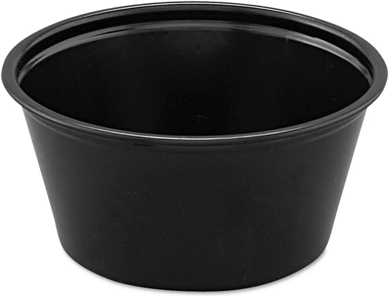 Alt view image 2 of 2 - SOLO Polystyrene Portion Cups 2oz Black 250/Bag 10 Bags/Carton P200BLK
