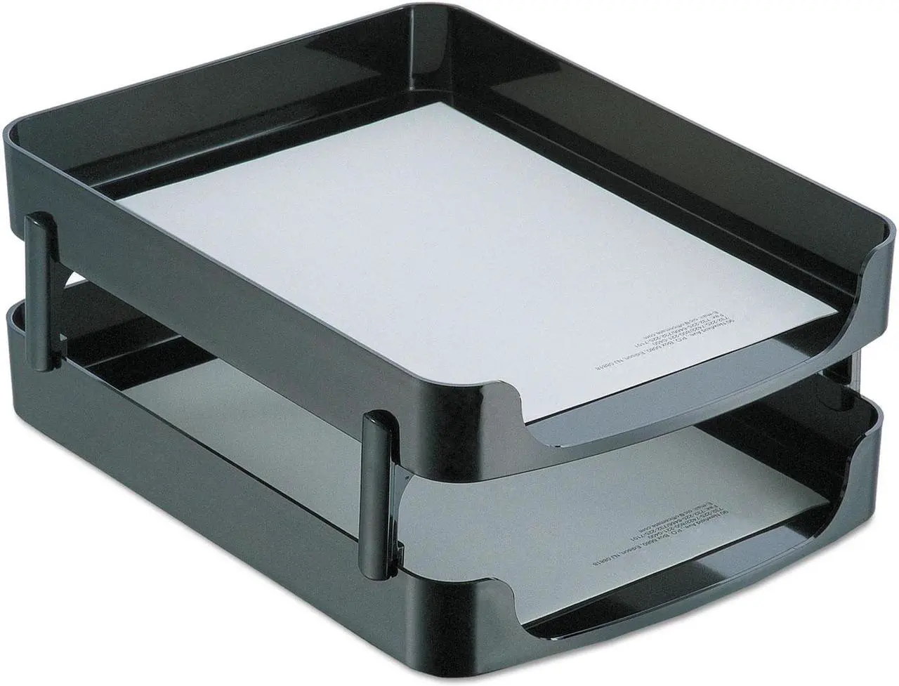 Alt view image 5 of 8 - Officemate Tray,Letter Trays W/Su,Bk 22236
