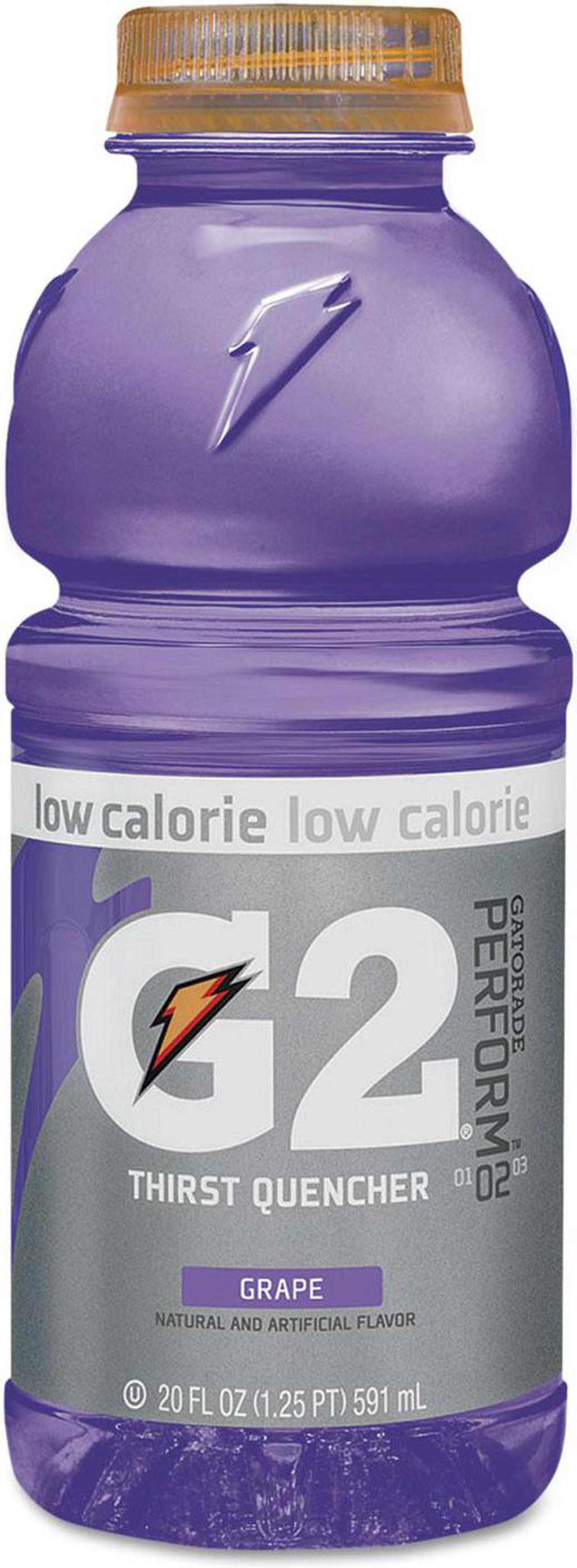 Alt view image 4 of 5 - Gatorade G2 Perform 02 Low-Calorie Thirst Quencher Grape 20 oz Bottle 24/Carton