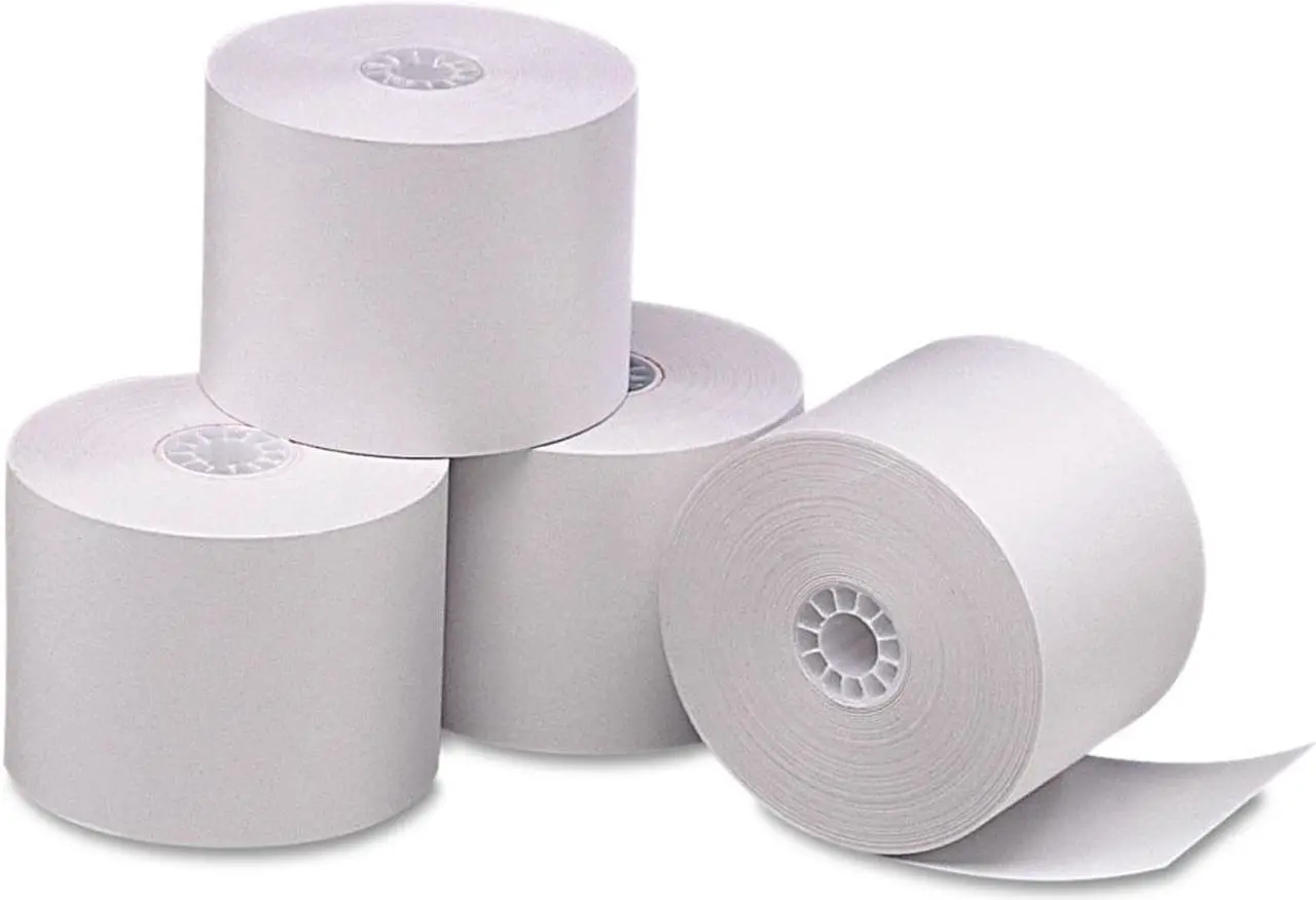 Alt view image 4 of 4 - PM Company 05212 Single Ply Thermal Cash Register/POS Rolls, 2 1/4" x 165 ft., White, 6/Pack, 1 Pack