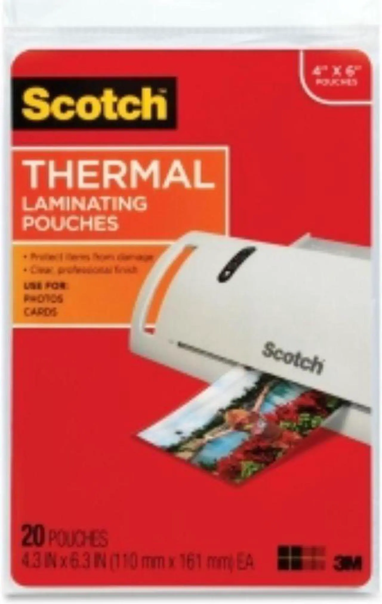 Alt view image 8 of 10 - Scotch Photo size thermal laminating pouches, 5 mil, 6 x 4, 20/pack