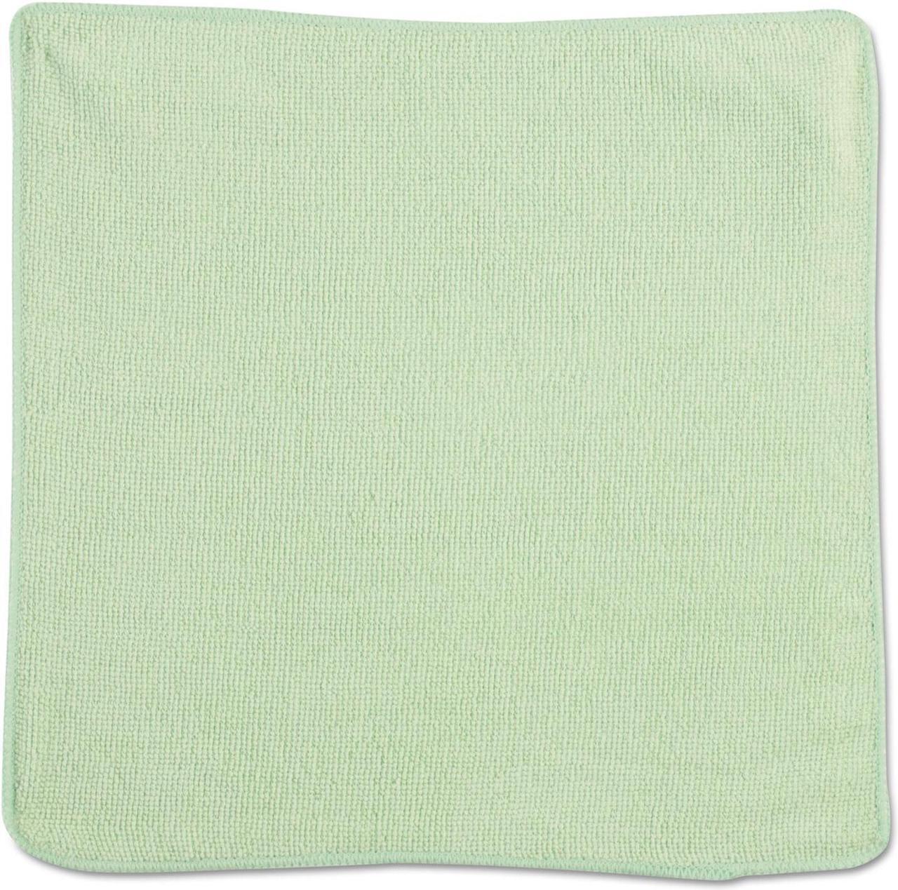 Alt view image 10 of 14 - Rubbermaid Commercial Microfiber Cleaning Cloths 12 x 12 Green 24/Pack 1820578