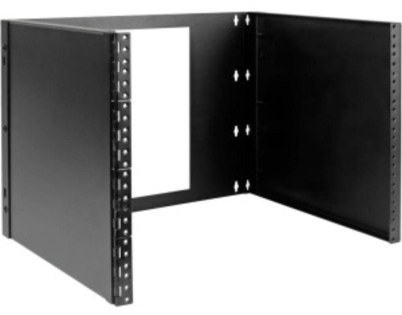 Alt view image 4 of 16 - Tripp Lite 8U Wall-Mount Bracket for Small Switches, Patch Panels Hinged - Black