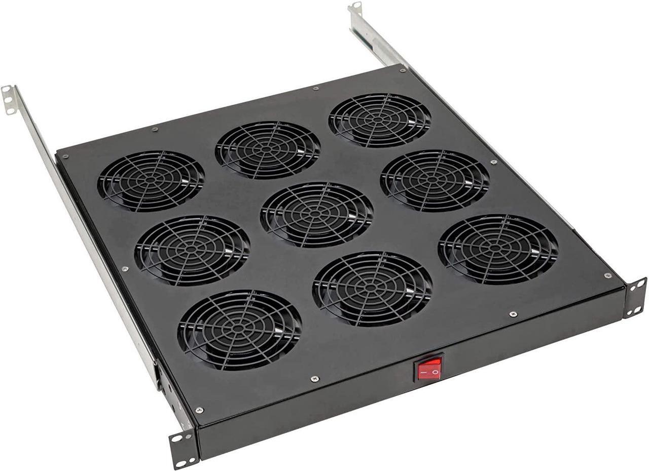 Alt view image 10 of 15 - Tripp Lite SRFANTRAY9 Fan Tray - 9 Fan - 1U - 19" - 864 CFM - Upflow Air Discharge Pattern