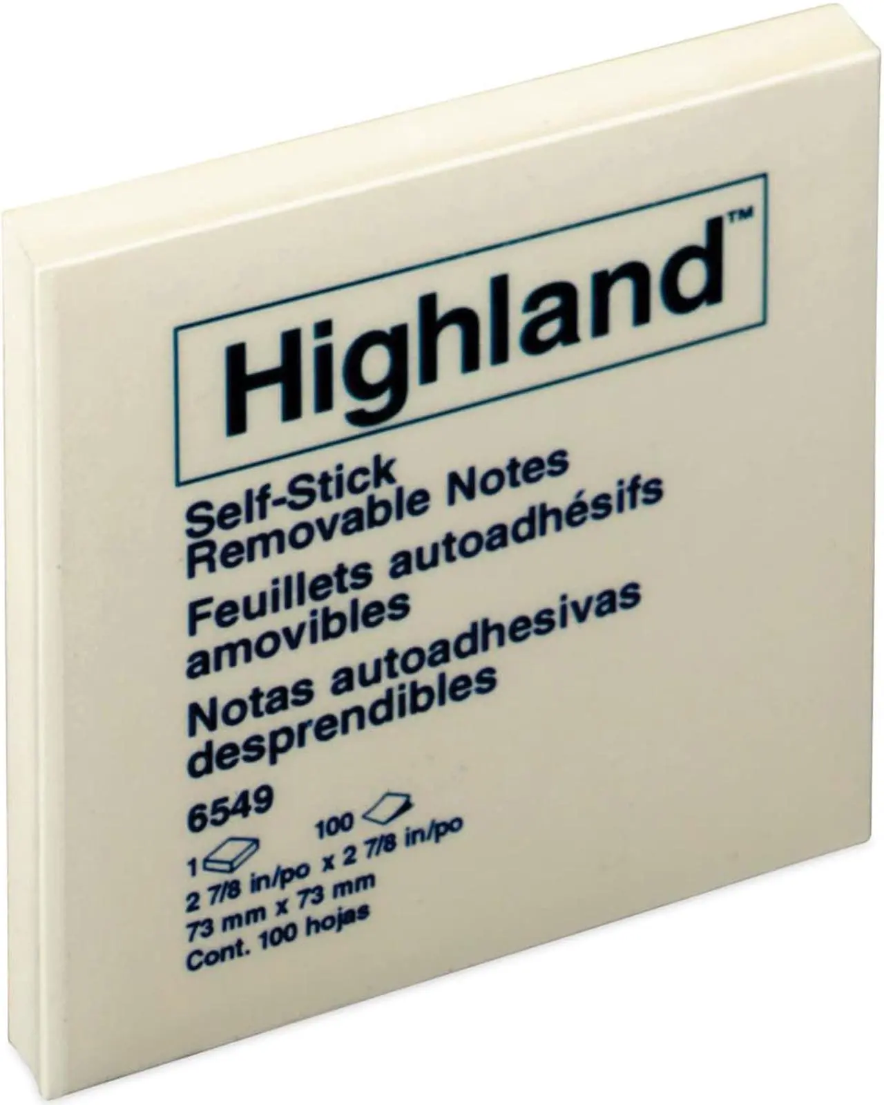 Alt view image 4 of 6 - Self-Stick Notes 3 x 3 Yellow 100-Sheet 12/Pack