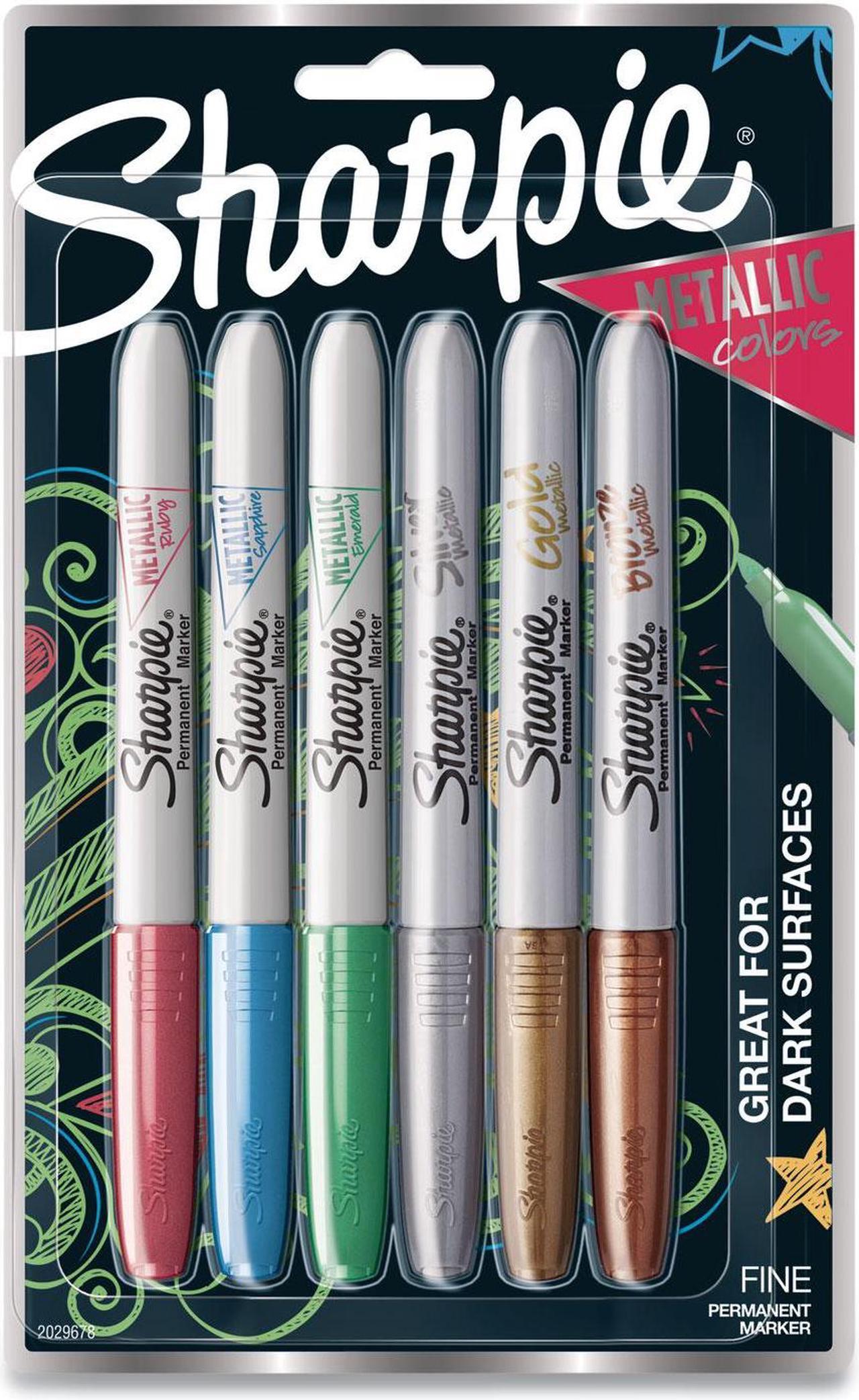 Alt view image 17 of 20 - Sharpie Metallic Markers Fine 6/ST Assorted 2029678