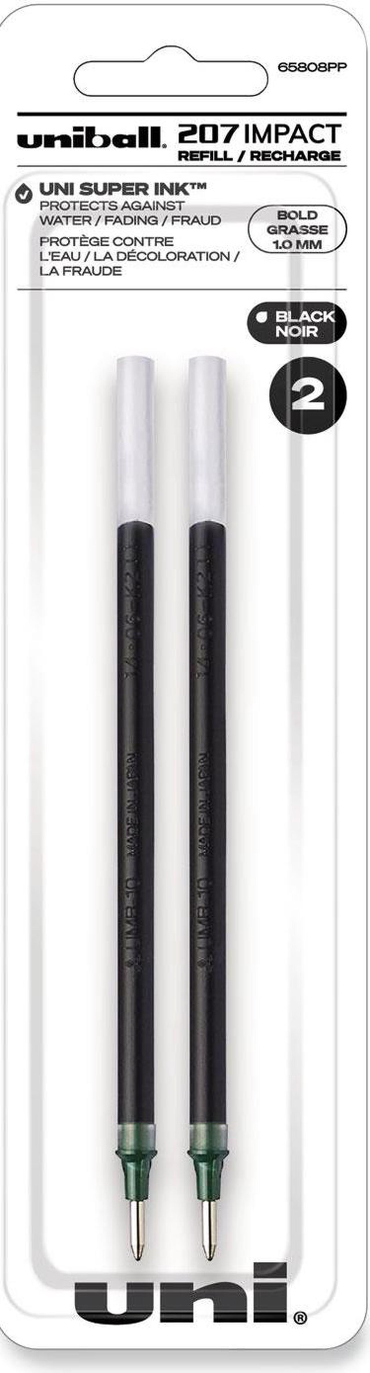 Alt view image 4 of 9 - uni-ball Impact Gel-Ink Pen Refill Bold Tip Black Ink 396571