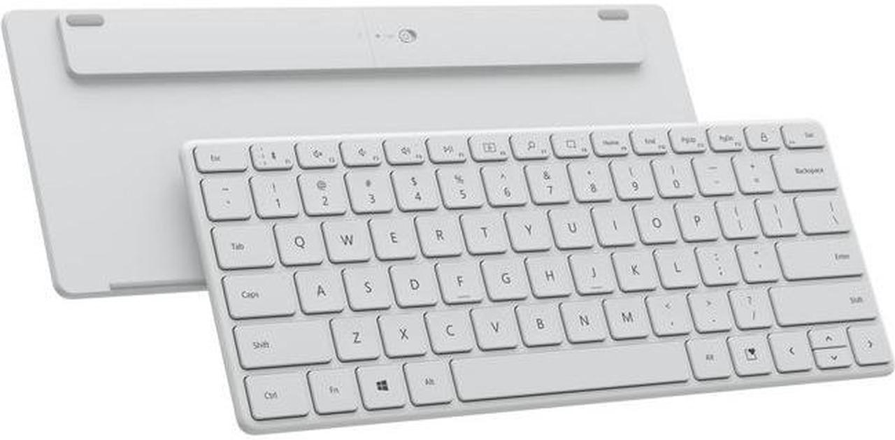 Alt view image 2 of 5 - Microsoft Designer Compact Keyboard - Glacier. Standalone Wireless Bluetooth Keyboard. Compatible with Bluetooth Enabled PCs/Mac
