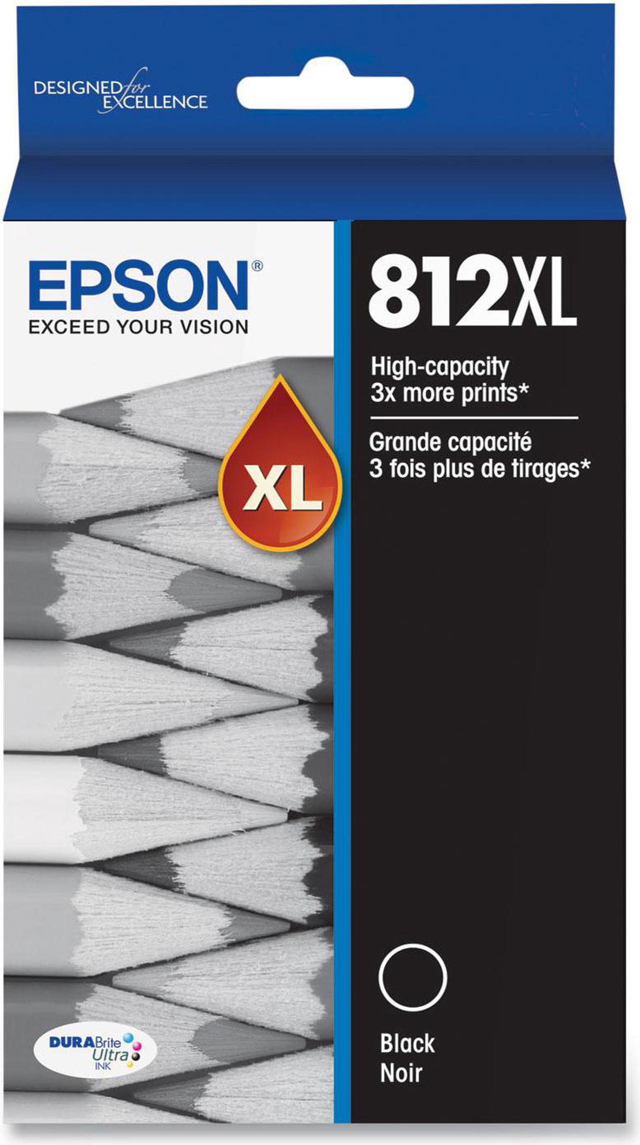 Epson T812XL Black DuraBrite Ultra High-Yield Ink T812XL120S