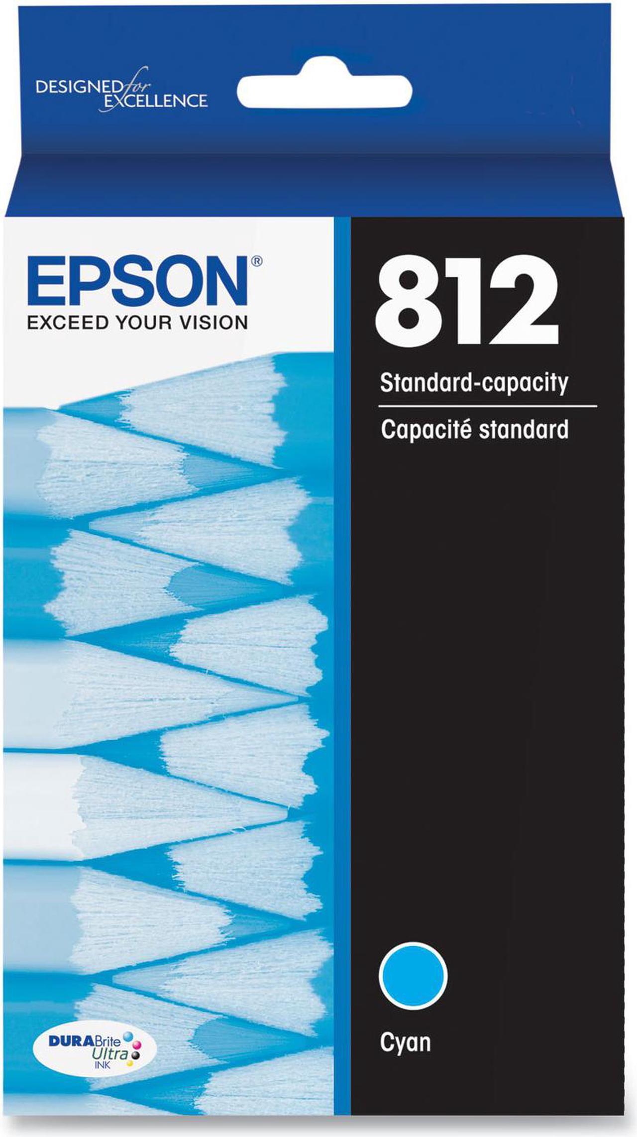 Epson T812220S (T812) DURABrite Ultra Ink, 300 Page-Yield, Cyan