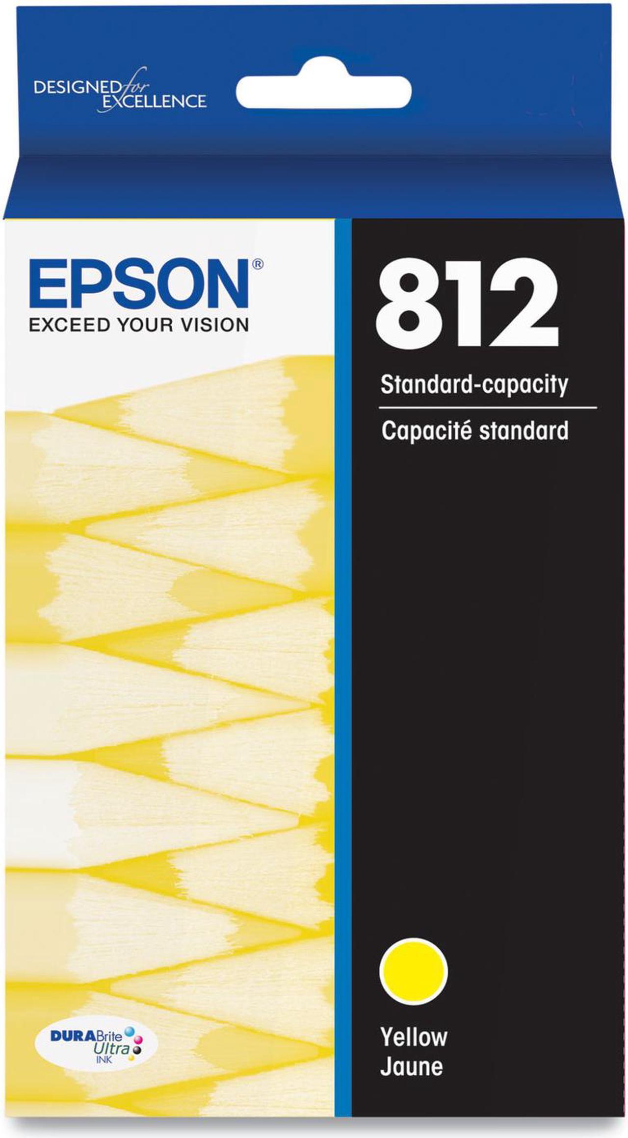 Epson T812420S (T812) DURABrite Ultra Ink, 300 Page-Yield, Yellow