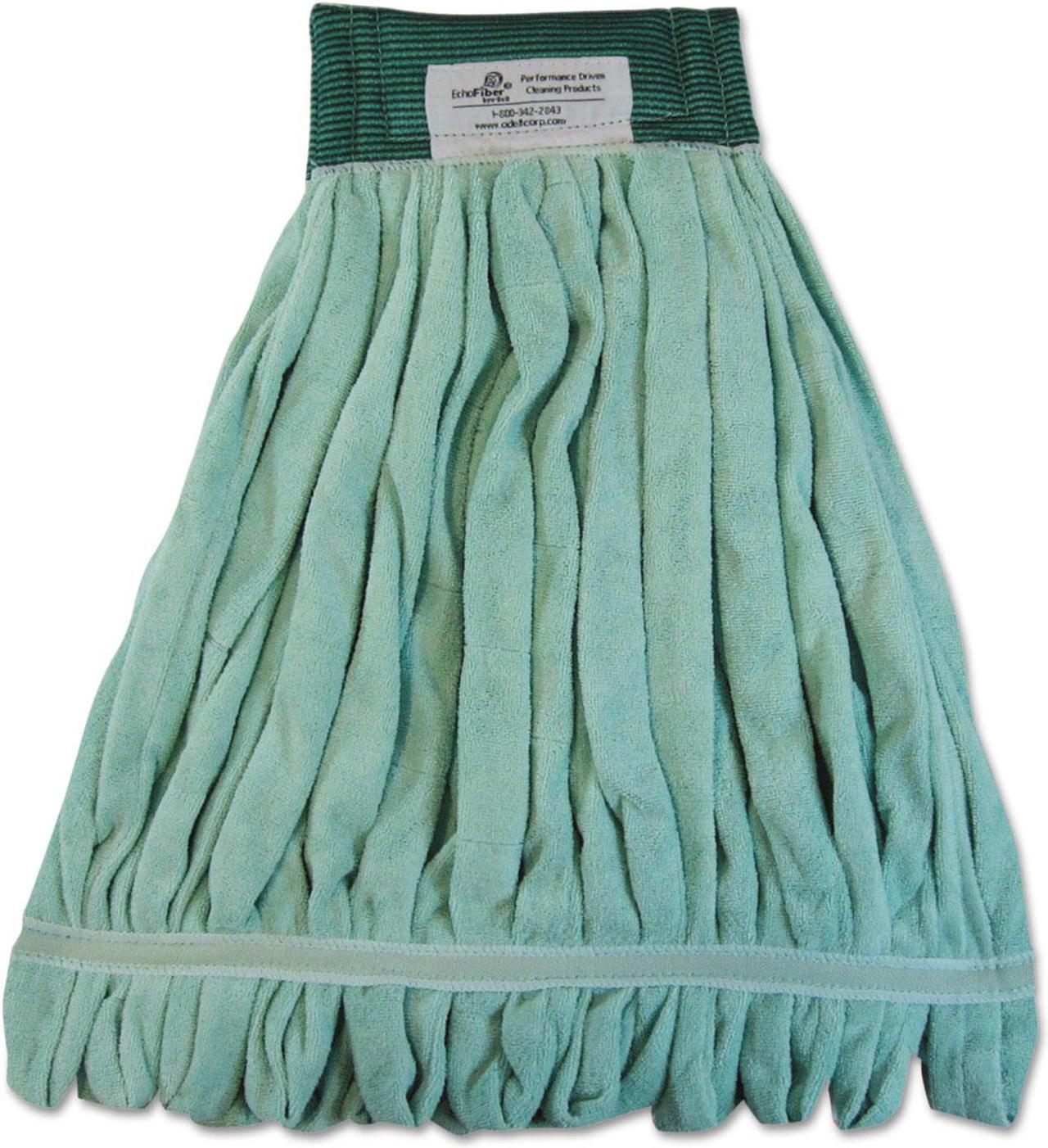 Alt view image 2 of 2 - Microfiber Looped-End Wet Mop Head, Large, Green, 12/Carton MWTLGCT