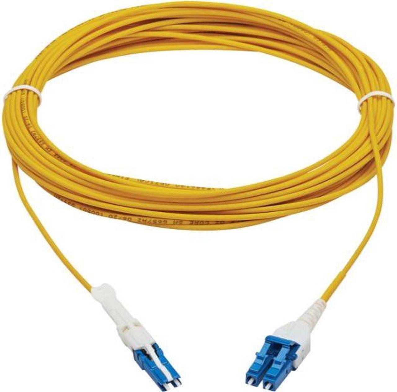 Tripp Lite 10m 400Gb Duplex Singlemode 8.3/125 OS2 Fiber Optic Cable, Yellow