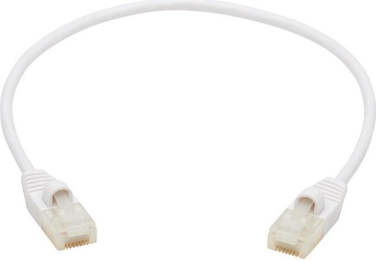 Alt view image 2 of 11 - TRIPP LITE N261AB-S01-WH 1 ft. Cat 6A White Safe-IT Cat6a 10G-Certified Snagless Antibacterial Slim UTP Ethernet Cable (RJ45 M/M), White