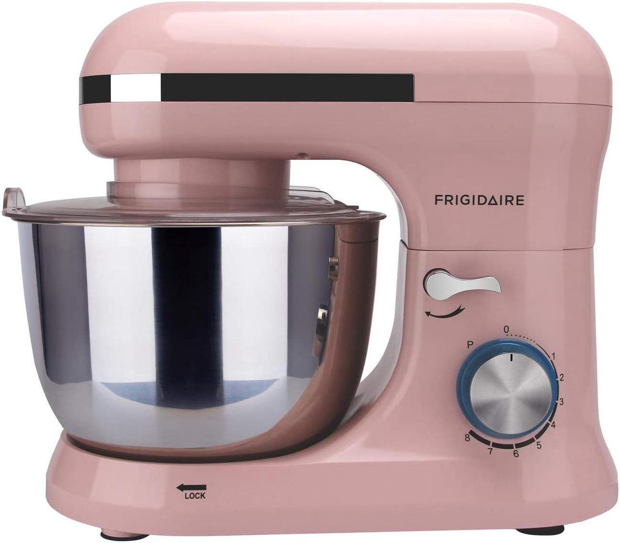 Alt view image 10 of 18 - Frigidaire 4.5 Liter Retro Stand Mixer with 8 Speeds, Pink ESTM020-PINK
