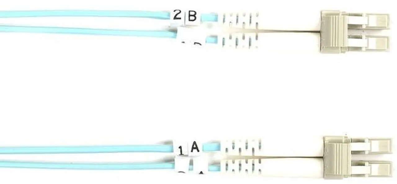 Alt view image 5 of 10 - Black Box FO10G-001M-LCLC 3.28 ft. Aqua Multimode Value Line Patch Cable