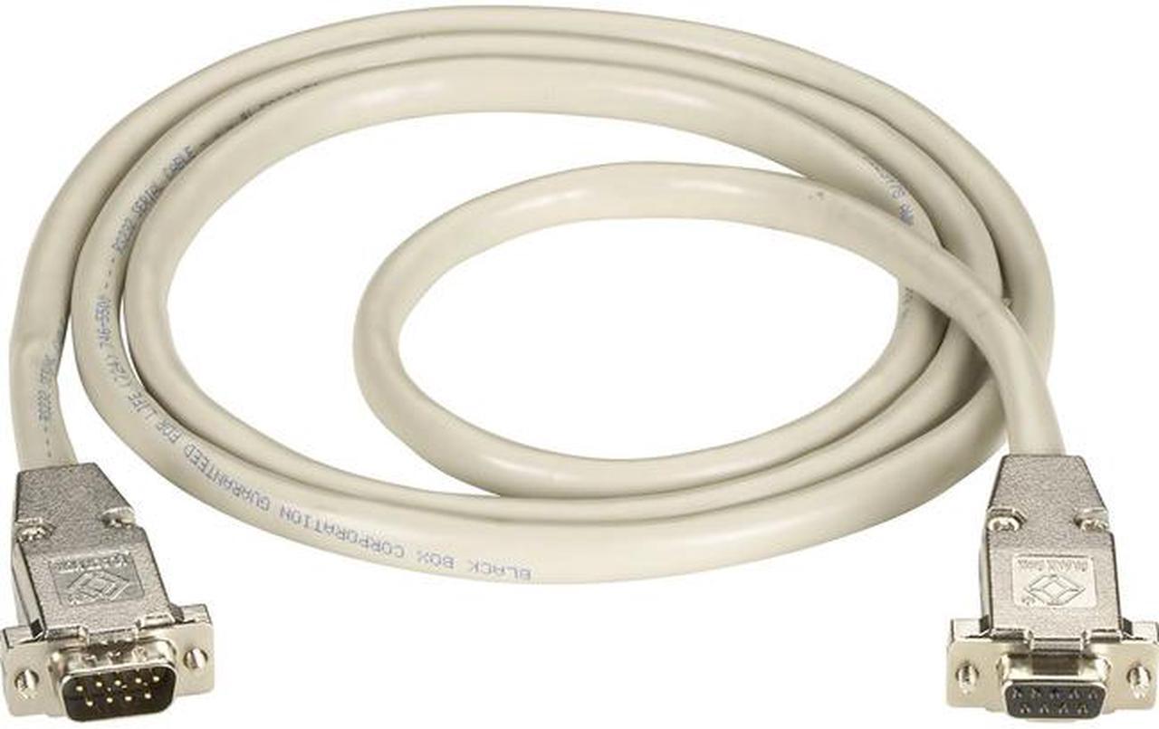 Alt view image 5 of 8 - Black Box EDN12H-0005-MF RS232 Shielded Cable - Metal Hood, DB9 Male/Female, Beige, 5 ft.
