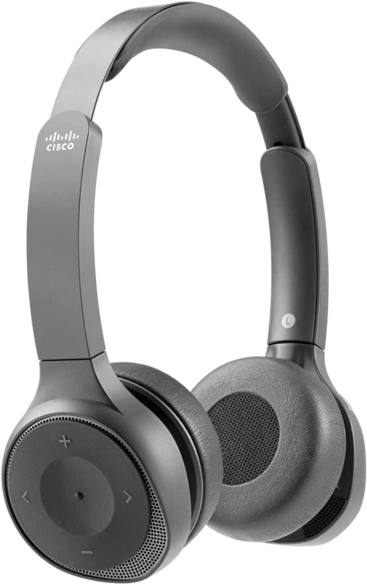 Alt view image 3 of 4 - Cisco 730 Wireless Dual On-ear Headset+Stand USB-A Bundle Carbon