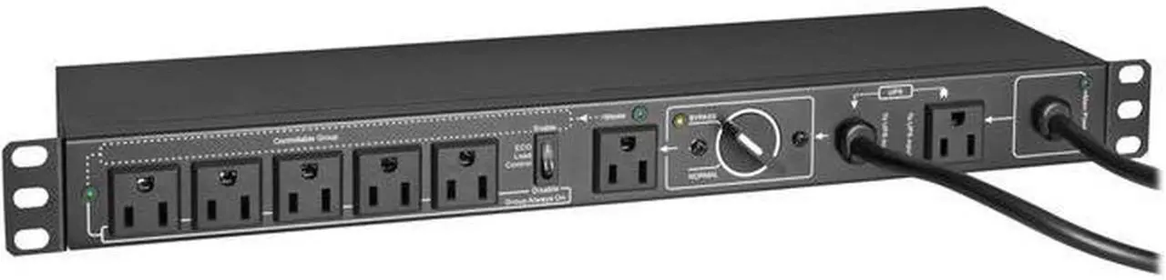 Main image of Tripp Lite PDU Hot Swap with Manual Bypass 15A 6 5-15R 2 5-15P Inputs PDUB151U