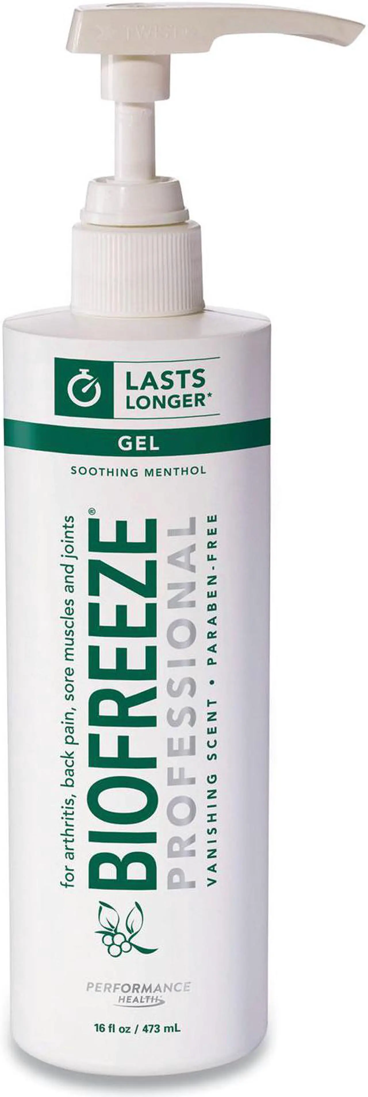 Main image of PROFESSIONAL GREEN TOPICAL ANALGESIC PAIN RELIEVER GEL, 16 OZ PUMP