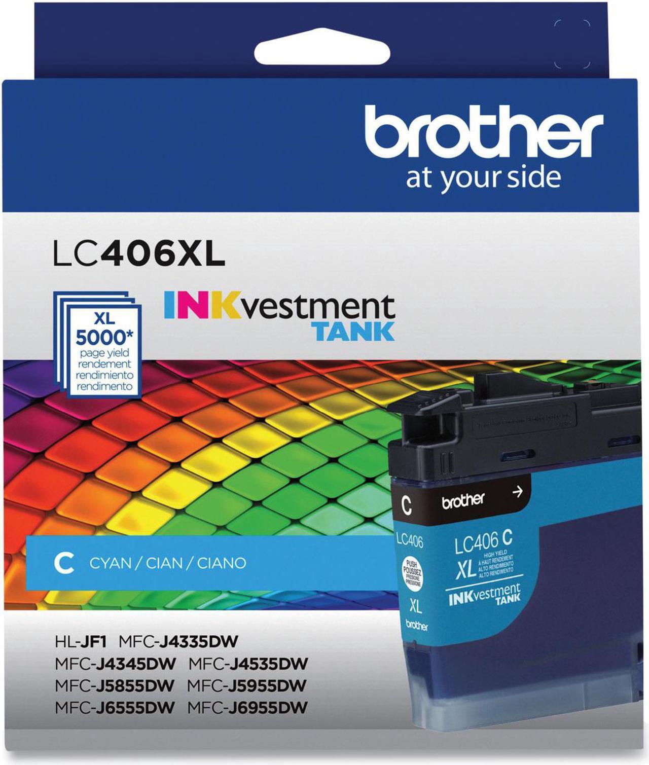 LC406XLCS INKvestment High-Yield Ink 5000 Page-Yield Cyan