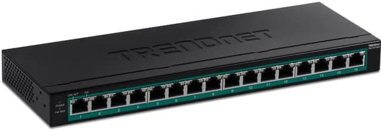 Alt view image 8 of 8 - TRENDnet TPE-TG160H, 16-Port Gigabit PoE+ Switch