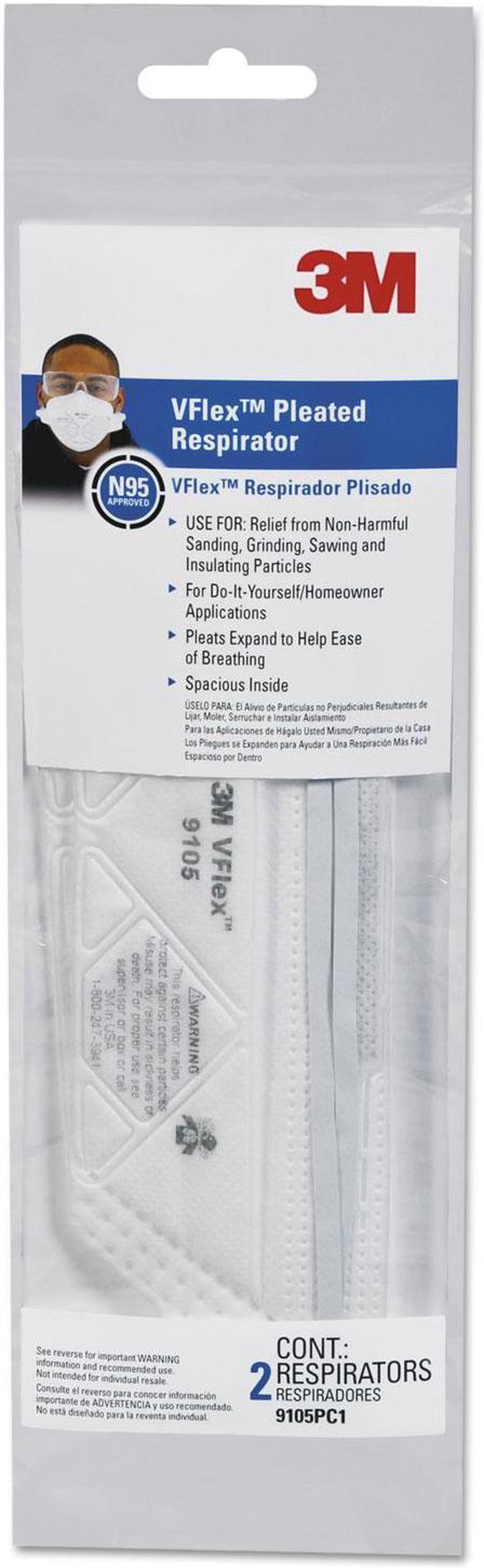 Alt view image 8 of 8 - 3M VFlex Particulate Respirator N95 Regular 50/box 9105