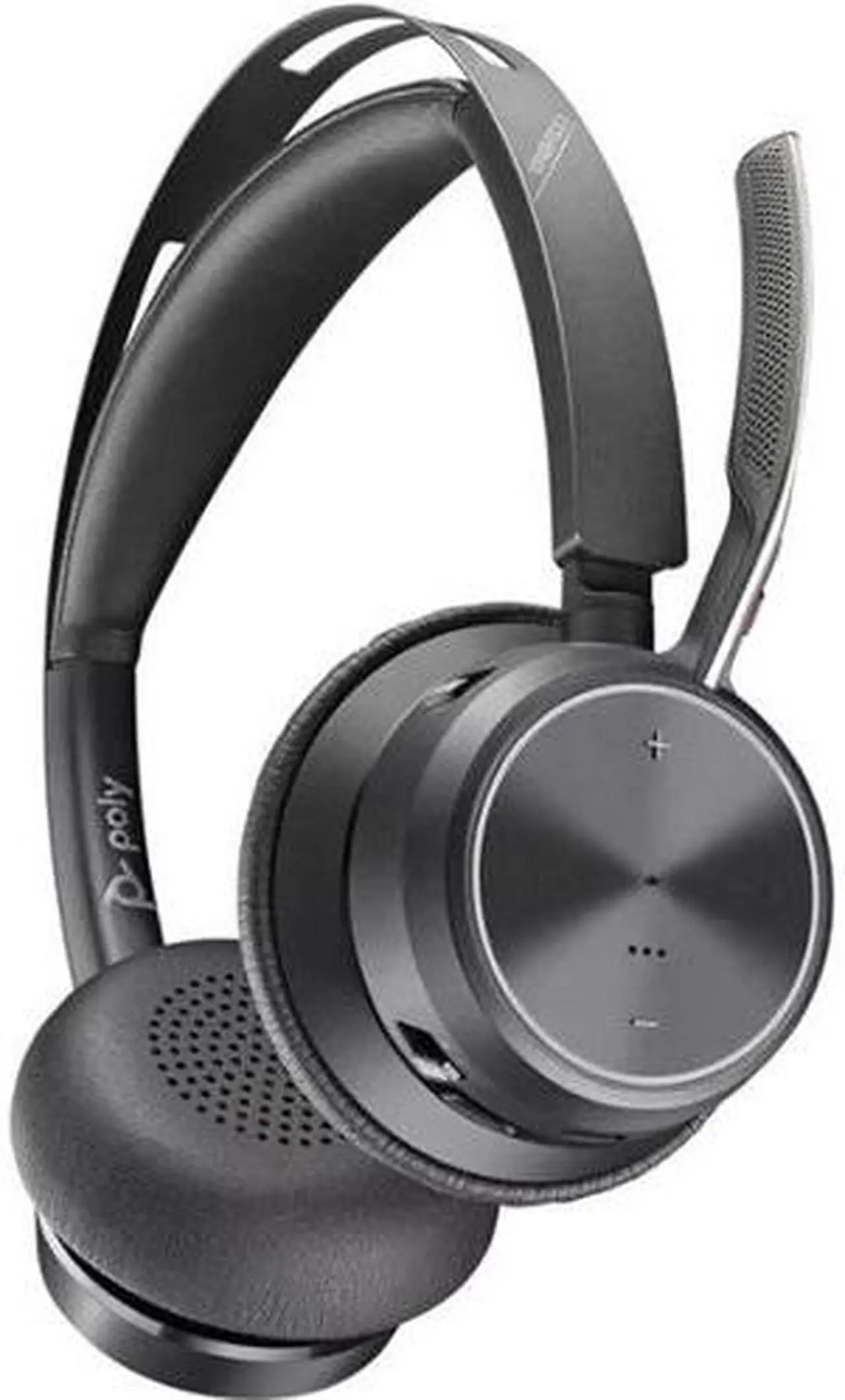 Main image of Poly - Voyager Focus 2 UC USB-A Headset with Stand (Plantronics) - Bluetooth (Stereo) Headset with Boom Mic - USB-A PC/Mac Compatible - Active Noise Canceling - Works w/ Teams, Zoom (Certified) & More
