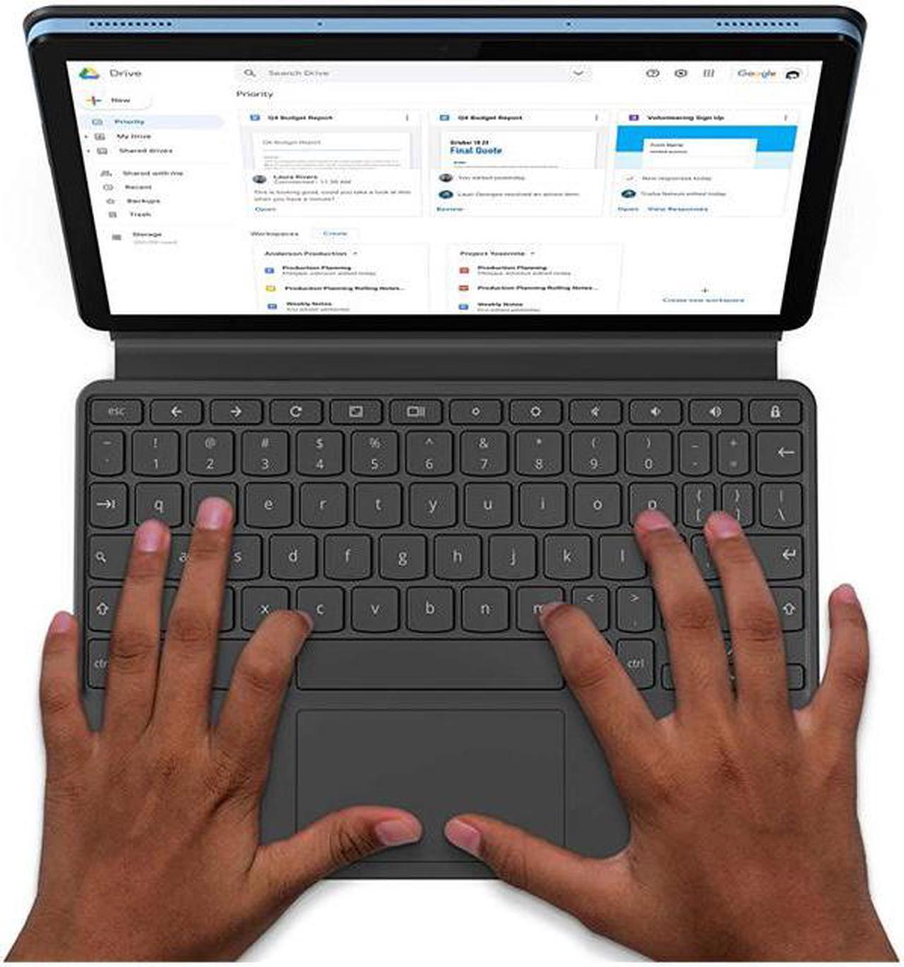 Alt view image 14 of 20 - Lenovo Chromebook Duet Laptop, 10.1" FHD IPS Touch  400 nits, MediaTek Helio P60T,  ARM Mali-G72 MP3 Graphics, 4GB, 64GB eMMC, Chrome Os