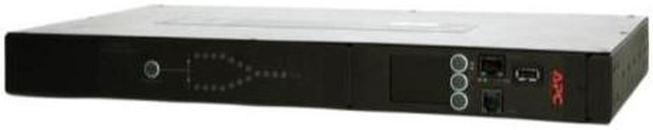 Alt view image 5 of 5 - APC AP4434 Rack Automatic Transfer Switch - Redundant Switch (Rack-Mountable) - Ac 208 V - Ethernet 10/100, Rs-232, Usb - Output Connectors: 9 - 1U - Black