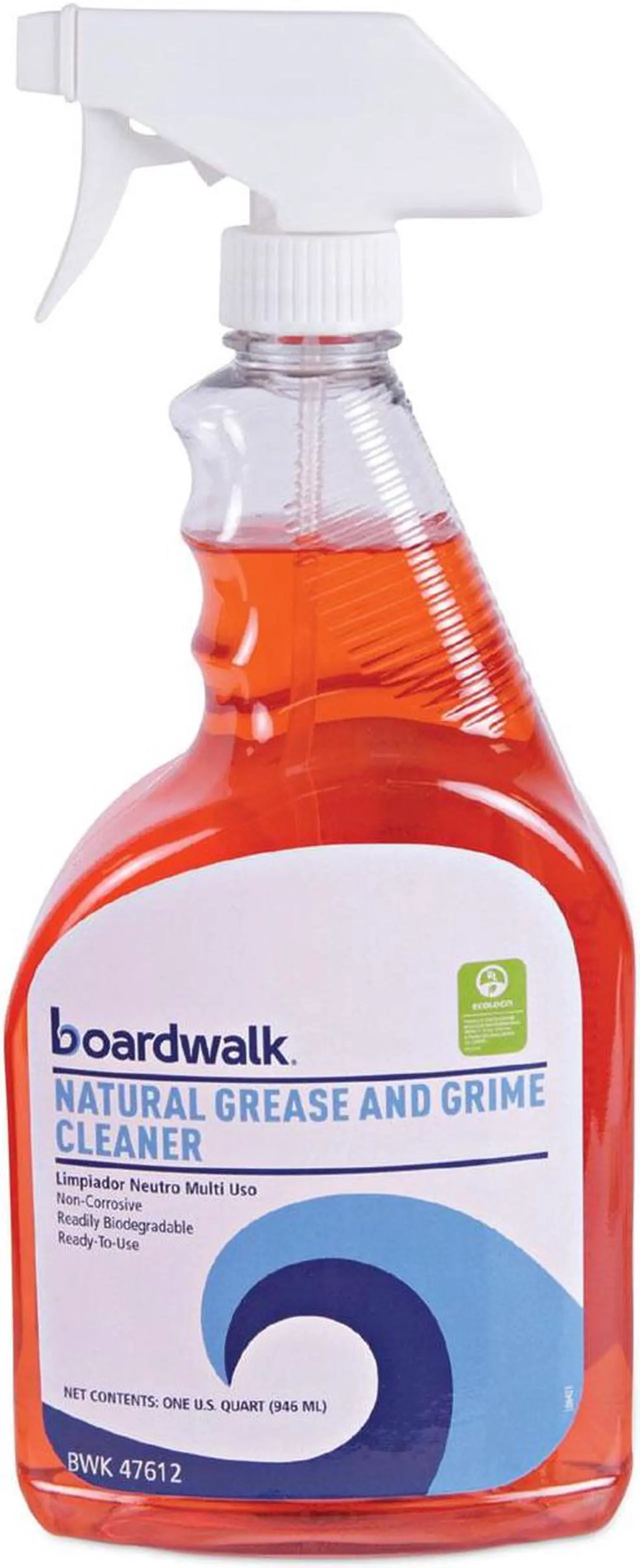 Alt view image 3 of 13 - Boardwalk BWK47612EA Green Grease and Grime Cleaner, 32 oz. Spray Bottle