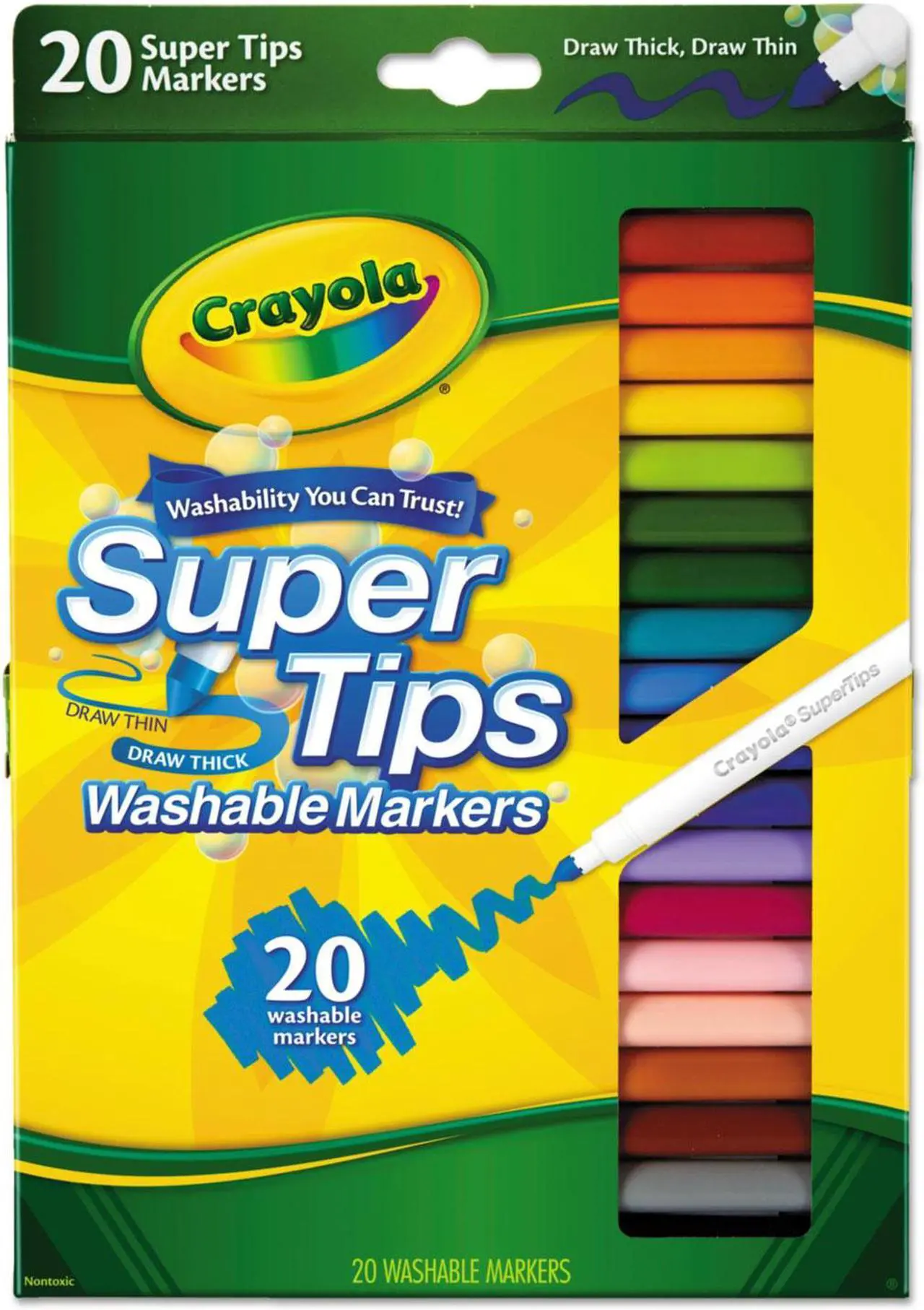 Alt view image 15 of 20 - Crayola Marker,Wsh,Sptp,20/St,Ast 588106