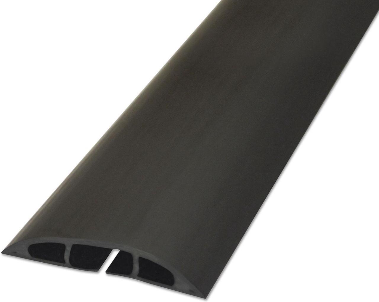 Alt view image 8 of 8 - D-Line 6ft Floor Cord Cover, Cable Protector, Protect Wires and Prevent Cable Trips, Cable Management Solution - Cord Cavity = 0.63" (W) x 0.31" (H) - Black