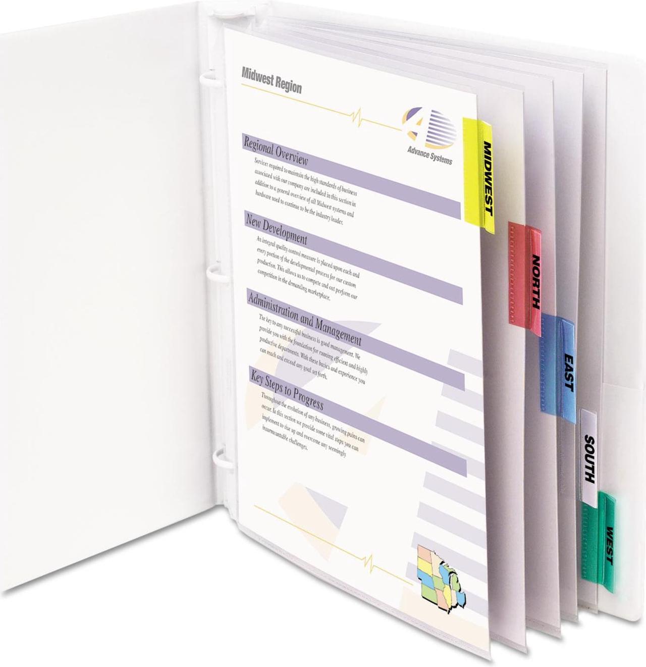 Alt view image 5 of 18 - C-Line Sheet Protectors with Index Tabs Assorted Color Tabs 2" 11 x 8 1/2 5/ST