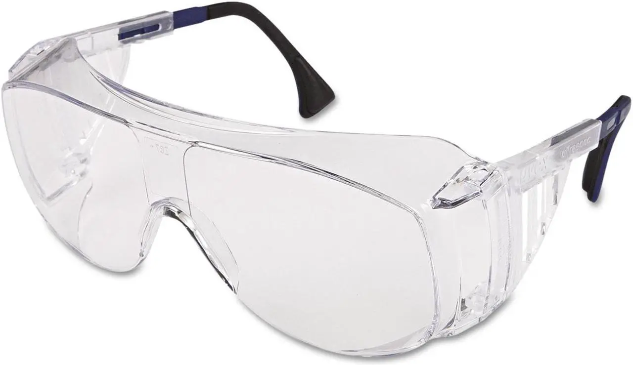 Alt view image 8 of 10 - Uvex 763-S0112 Ultraspec 2001 OTG Safety Eyewear, Clear/Black Frame, Clear Lens