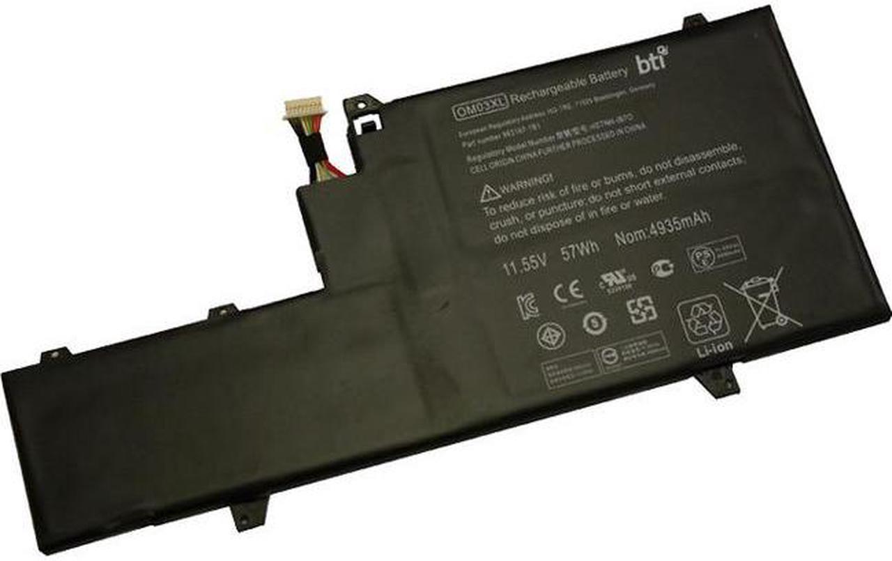 BTI 4953 mAh 11.5 V DC Battery for Select HP Elitebook 1030 G2 Laptops OM03XLBTI