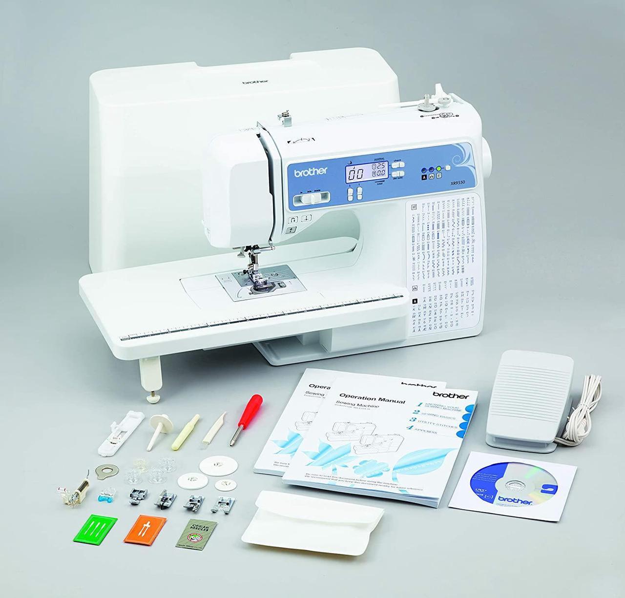 Alt view image 4 of 5 - Brother XR9550 165 Utility LCD Wide Table Sewing and Quilting Machine