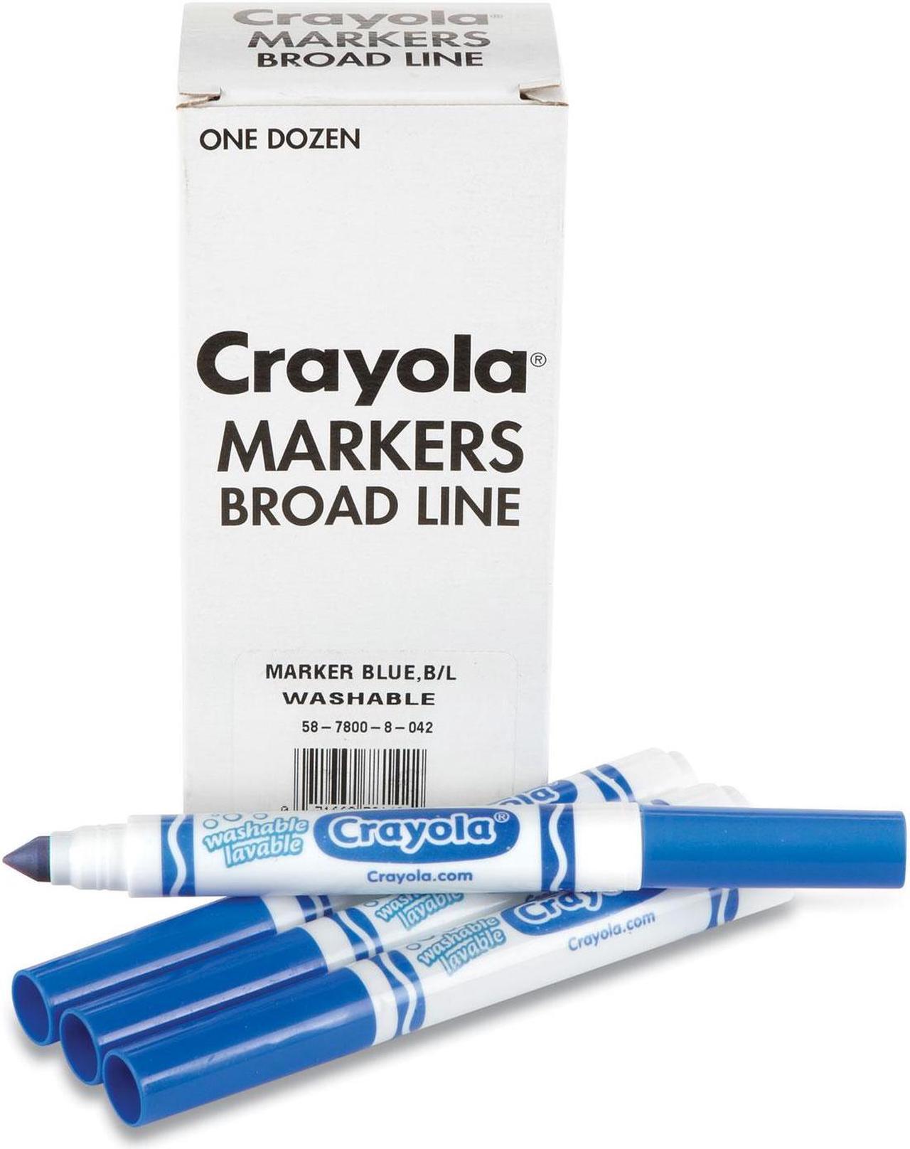 Alt view image 5 of 6 - Crayola Bulk Ultra-Clean Washable Markers, Conical Tip-Blue 58-7800-042