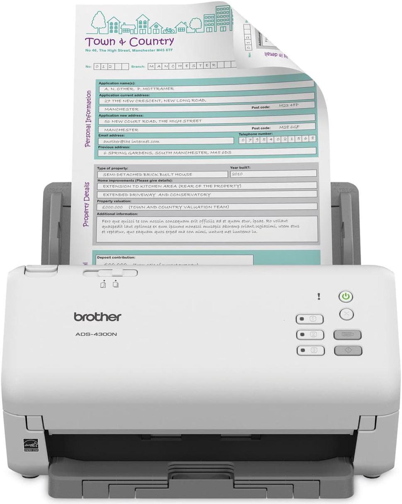 Alt view image 7 of 7 - Brother ADS-4300N 600 x 600 dpi Duplex Document Scanner