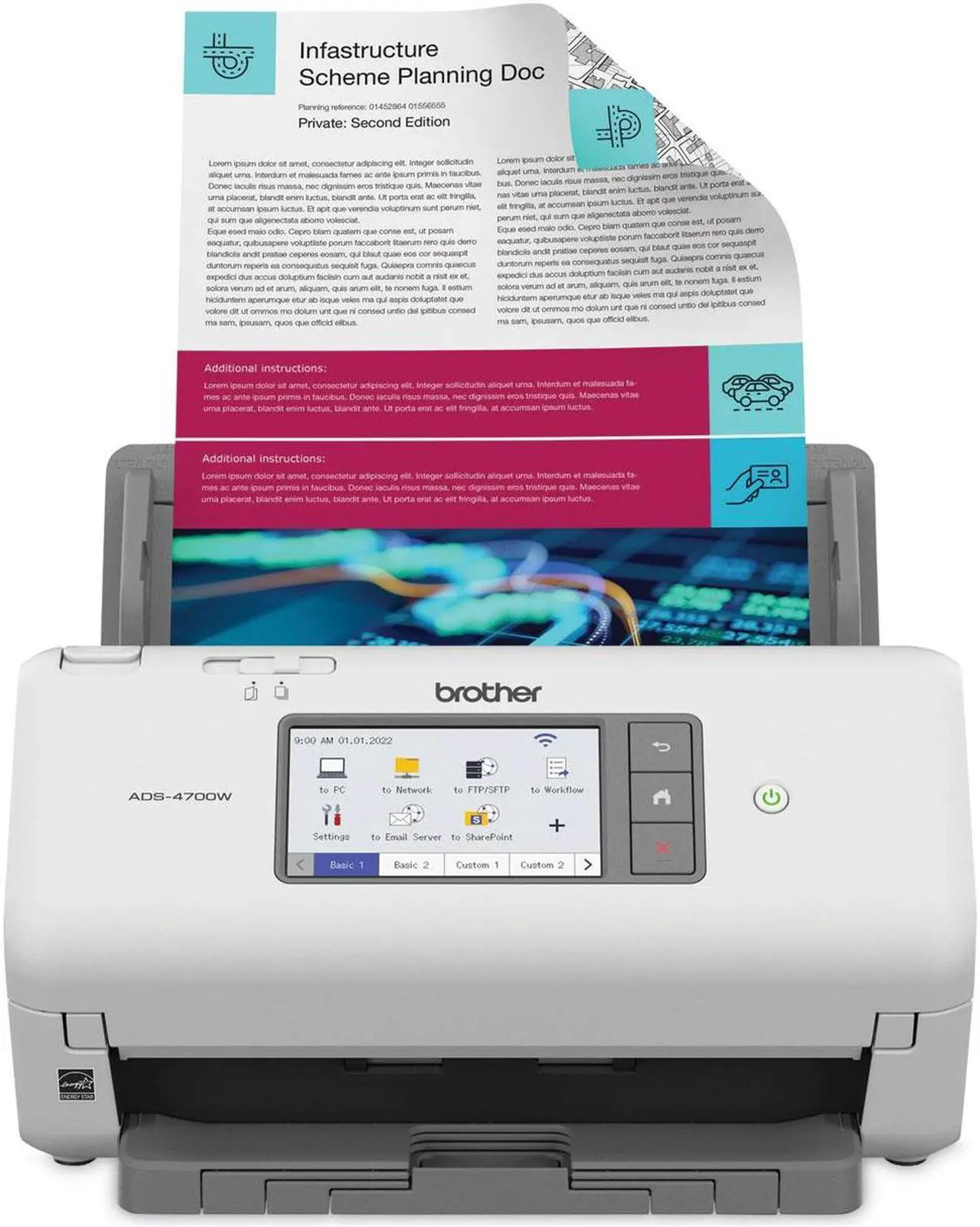 Alt view image 7 of 7 - Brother ADS-4700W Professional Desktop Scanner