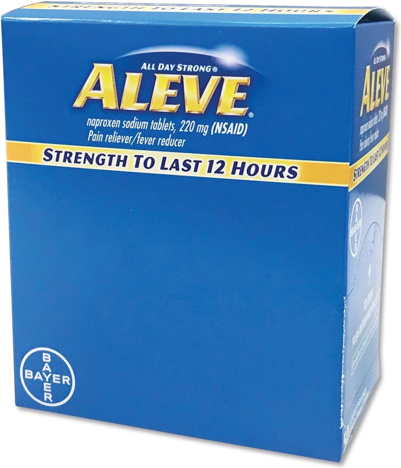 Alt view image 4 of 4 - Pain Reliever Tablets, 50 Packs/Box