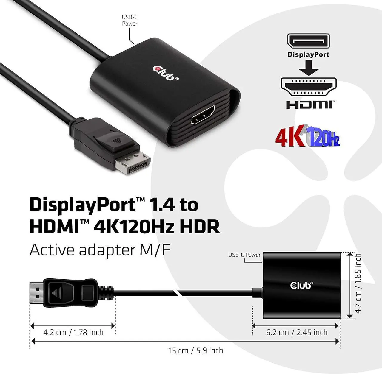 Alt view image 3 of 8 - DP1.4 TO HDMI 2.1 4K 120HZ M/F DP 1.4 TO HDMI 4K 120HZ ADAPTER
