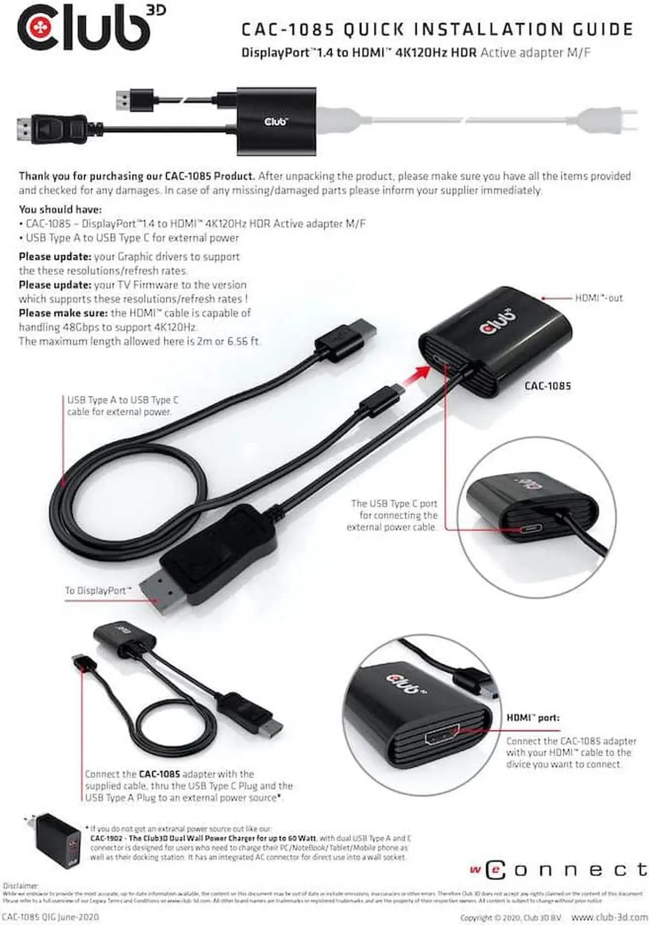 Alt view image 6 of 8 - DP1.4 TO HDMI 2.1 4K 120HZ M/F DP 1.4 TO HDMI 4K 120HZ ADAPTER
