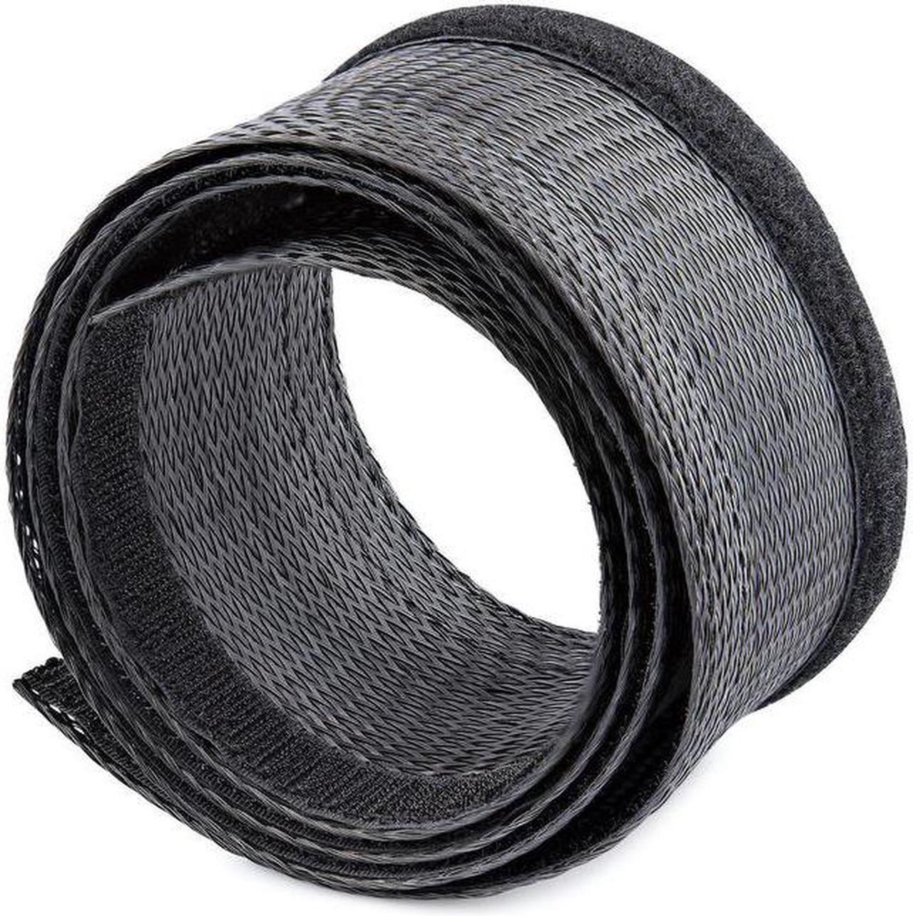 StarTech 10ft Cable Management Sleeve Braided Mesh Wire Wraps WKSTNCMFLX