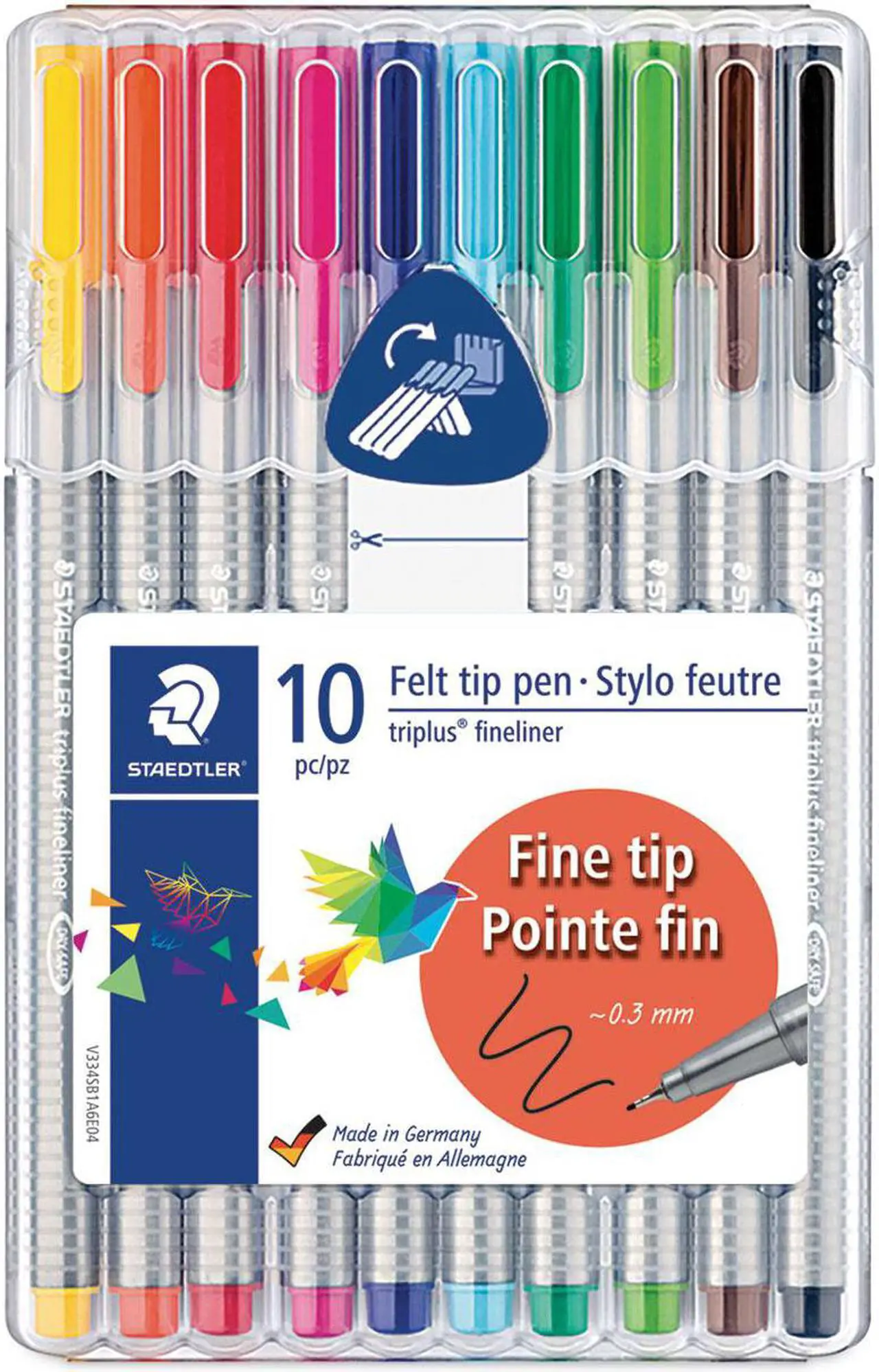 Alt view image 2 of 5 - Staedtler Fineliner Porous Point Pen .3mm 10/ST Assorted 334SB10US