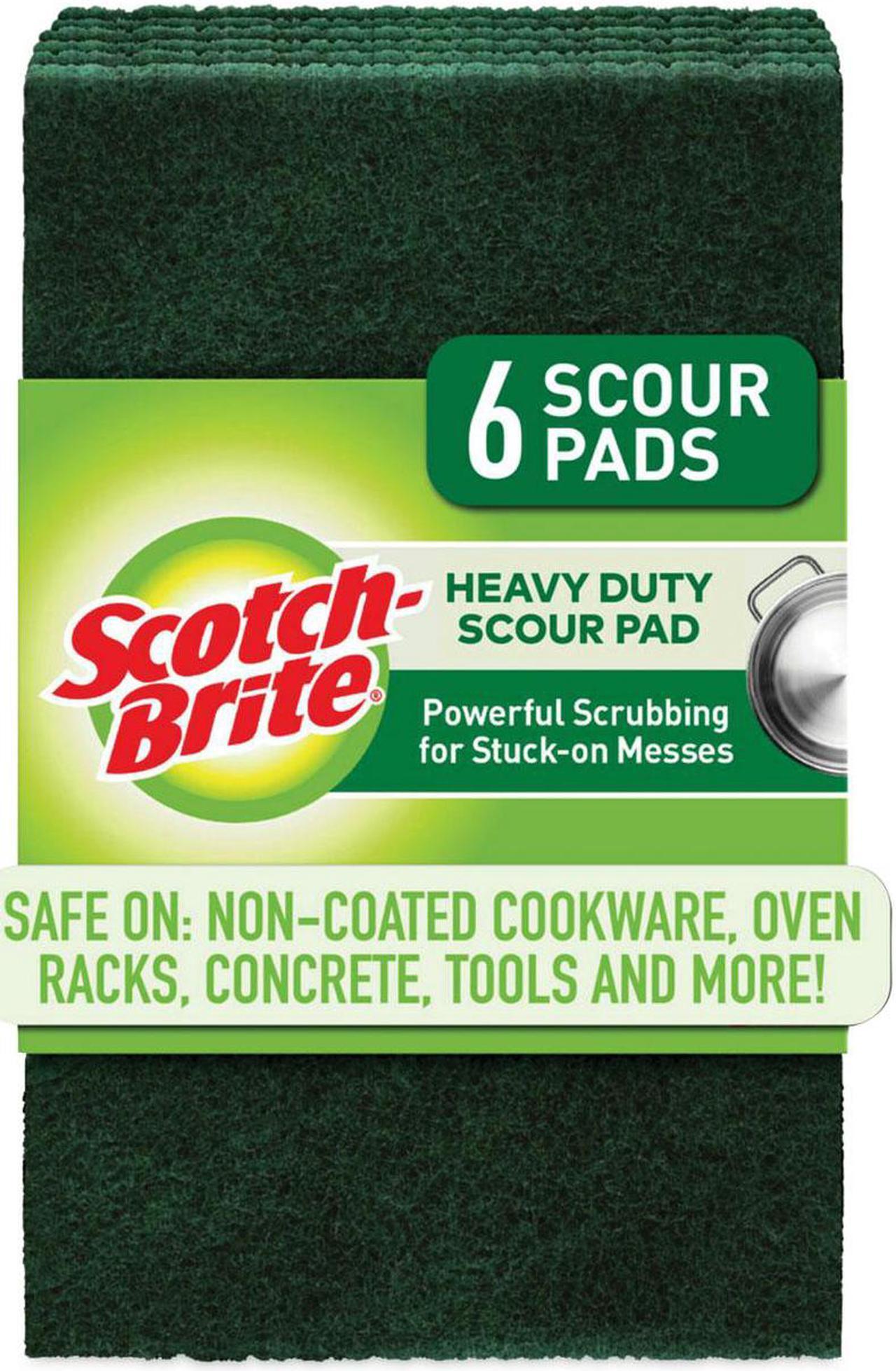 Heavy-Duty Scouring Pad 3.8 x 6 Green 5/Carton 2265