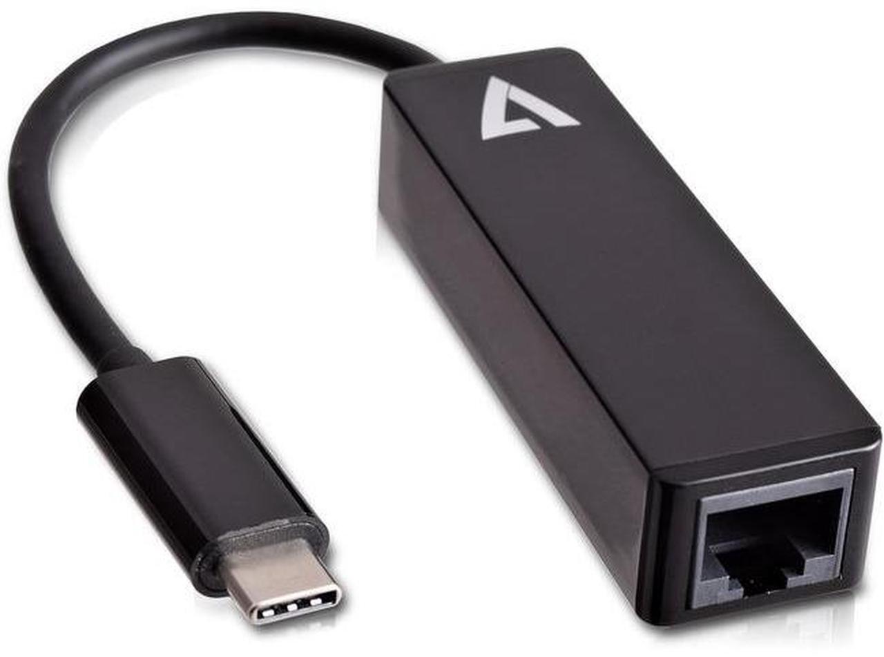 Alt view image 8 of 9 - V7 Black Usb Video Adapter Usb-C Male To Rj45 Male