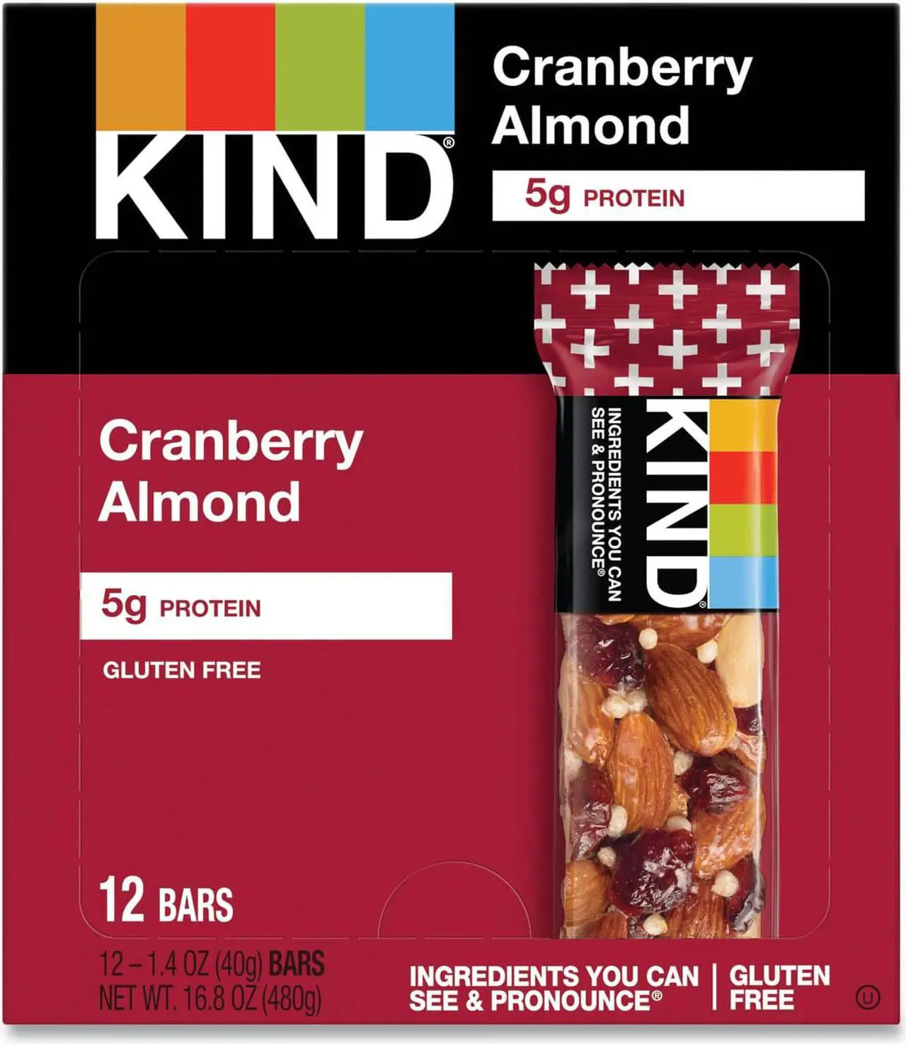 Alt view image 4 of 12 - KIND Food,Cranbry Almnd,Bar 17211