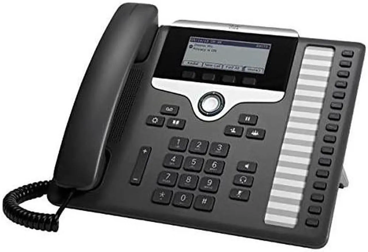 Alt view image 9 of 9 - Cisco 7861 IP Phone - Wall Mountable, Desktop - Charcoal - VoIP - Caller ID - Speakerphone - 2 x -
